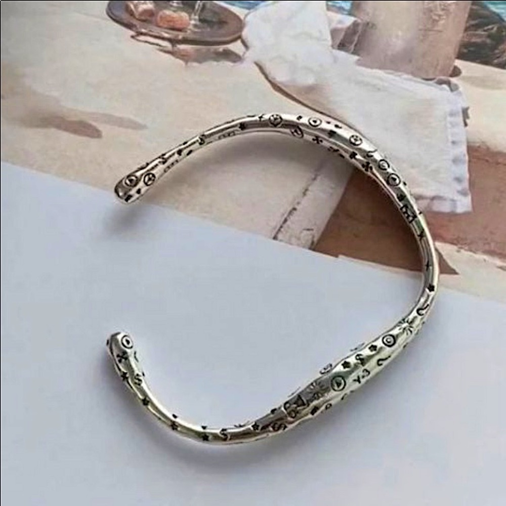 925 Solid Irregular Geometric Bracelet - image 3